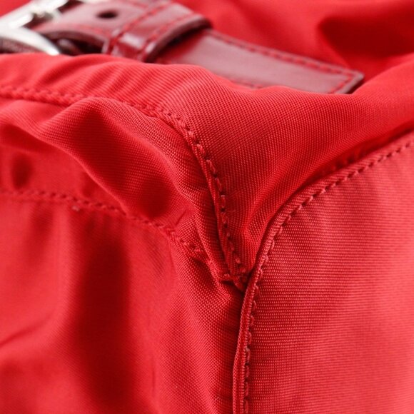 PRADA Backpack Daypack BZ6677 VERA SPORT ROSSO Red Nylon Women - Picture 13 of 13